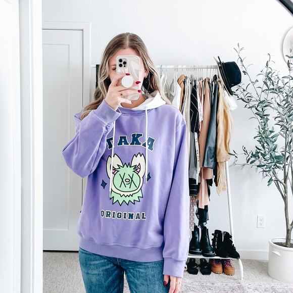 TAKA ORIGINAL Moody Bob Purple Graphic Hoodie - Picture 4 of 12